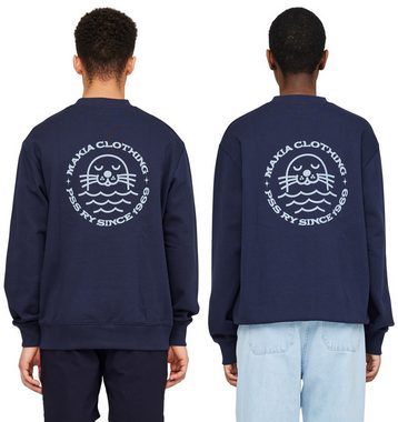 MAKIA Sweatshirt mit Print Elvsö dunkelblau Special Editio Biobaumwolle