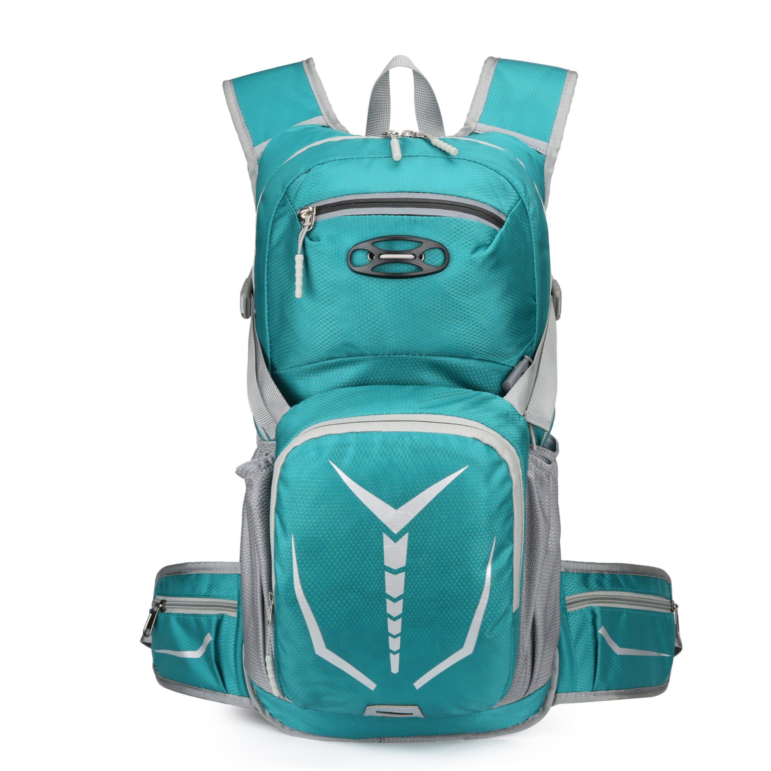 RAIKOU Fahrradrucksack 18L Reflexstreifen Helmabdeckung Trinkrucksack Wasserdicht, Radsport Hydration