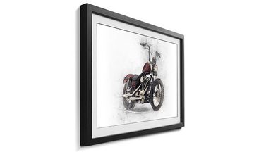 WandbilderXXL Bild mit Rahmen Motorbike, Motorrad, Wandbild, in 4 Größen erhältlich