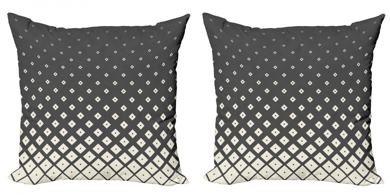 Kissenbezüge Modern Accent Doppelseitiger Digitaldruck, Abakuhaus (2 Stück), Geometrisch Rhombus Formen Entwurf
