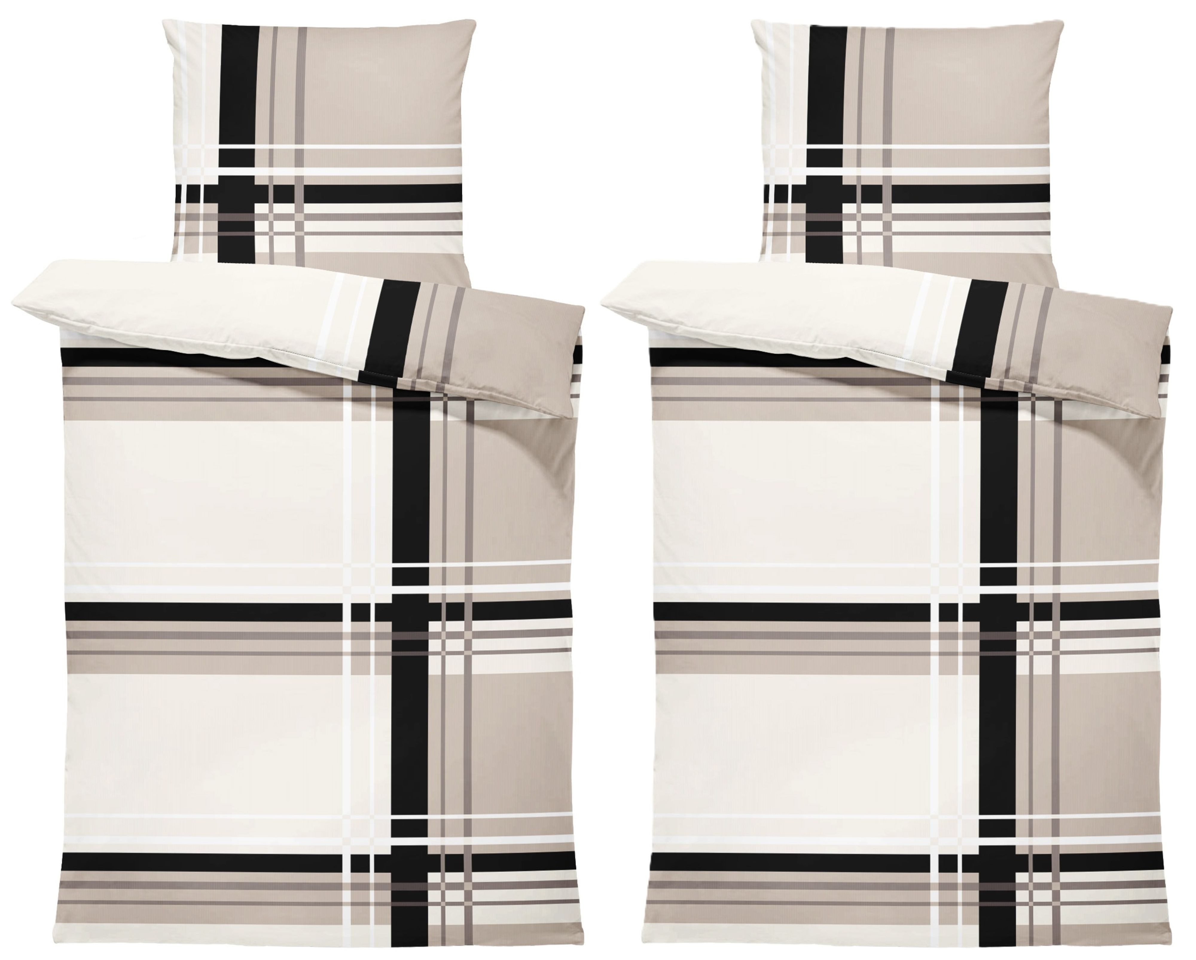 One Home Bettwäsche Winter, Biber, 4 günstig online kaufen