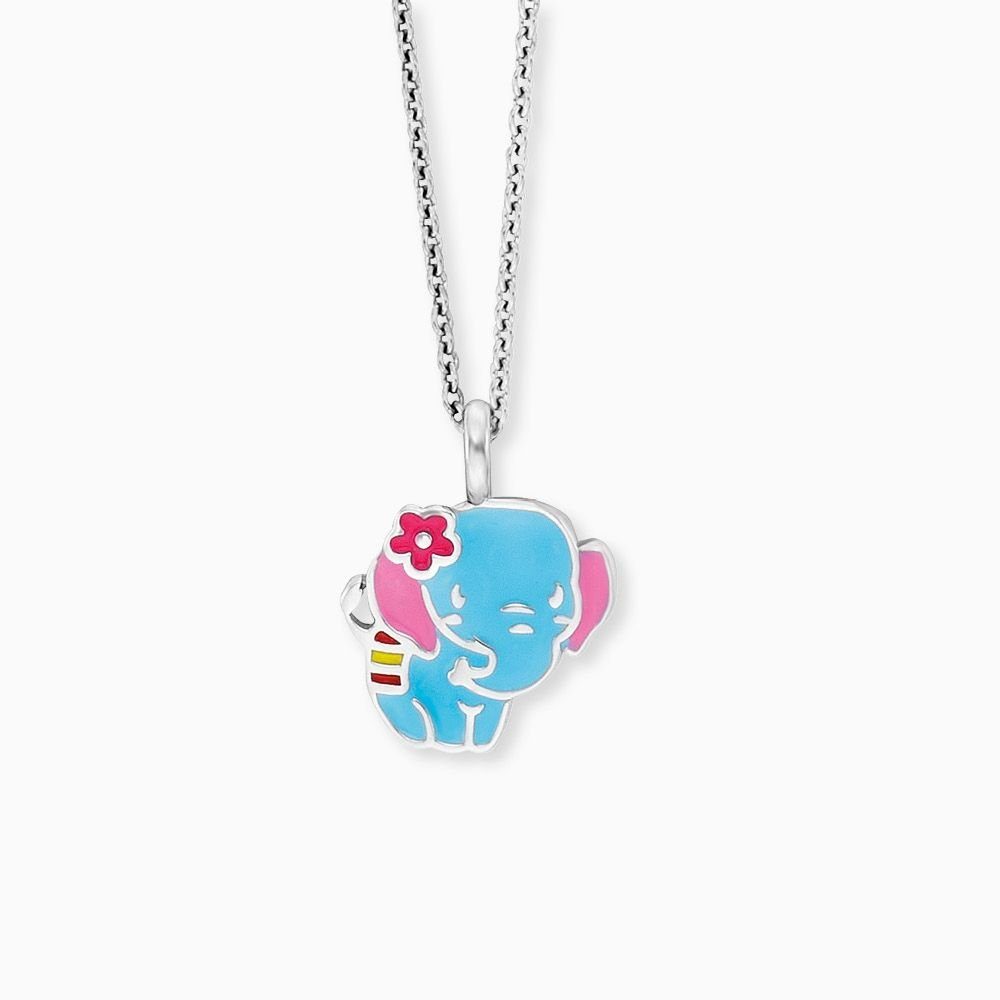 Herzengel Kette mit Anhänger Herzengel Elefant Anhänger mit Kette HEN-ELEPHANT Sterling Silber emai (1-tlg)