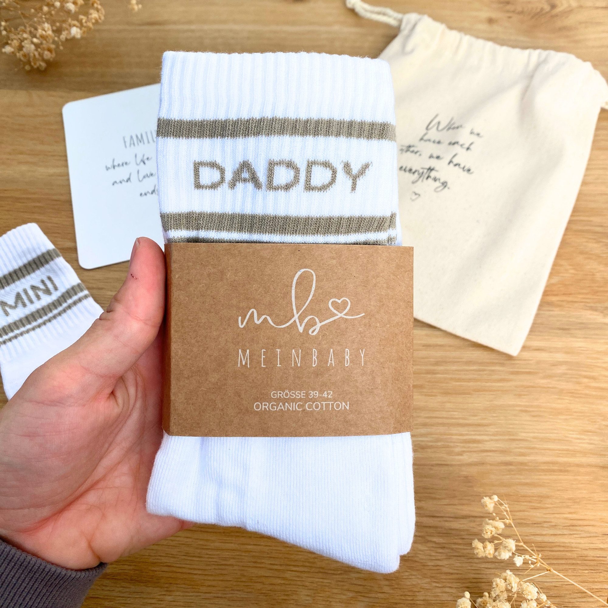 MeinBaby123® Tennissocken Geschenk für Papa, Vatertag Geschenkidee, Geschenk Geburt Geschenk frischgebackener Vater, Papa Socken