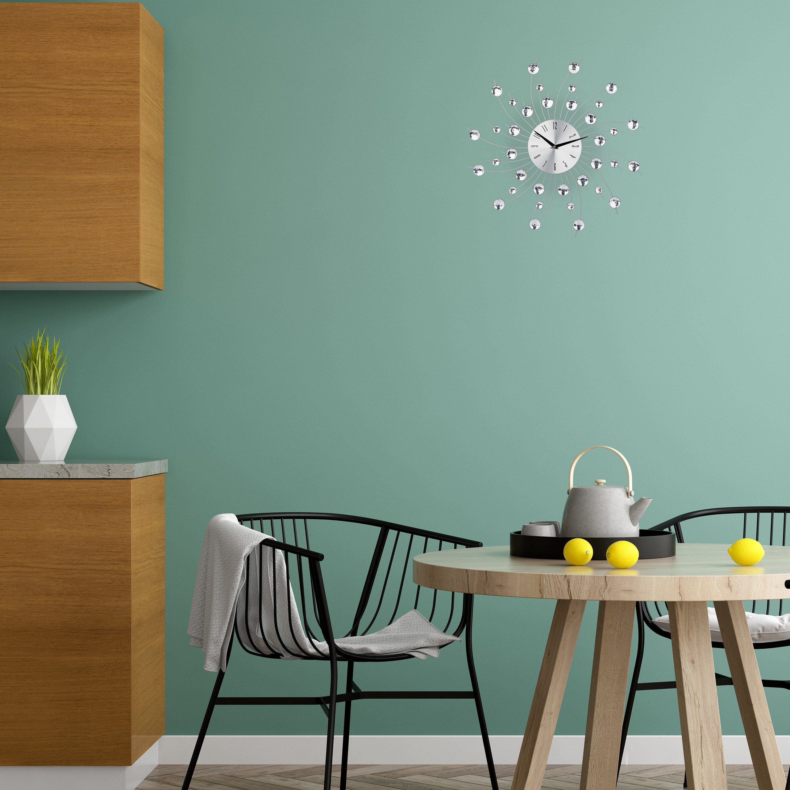 relaxdays Wanduhr XL mit Glitz günstig online kaufen