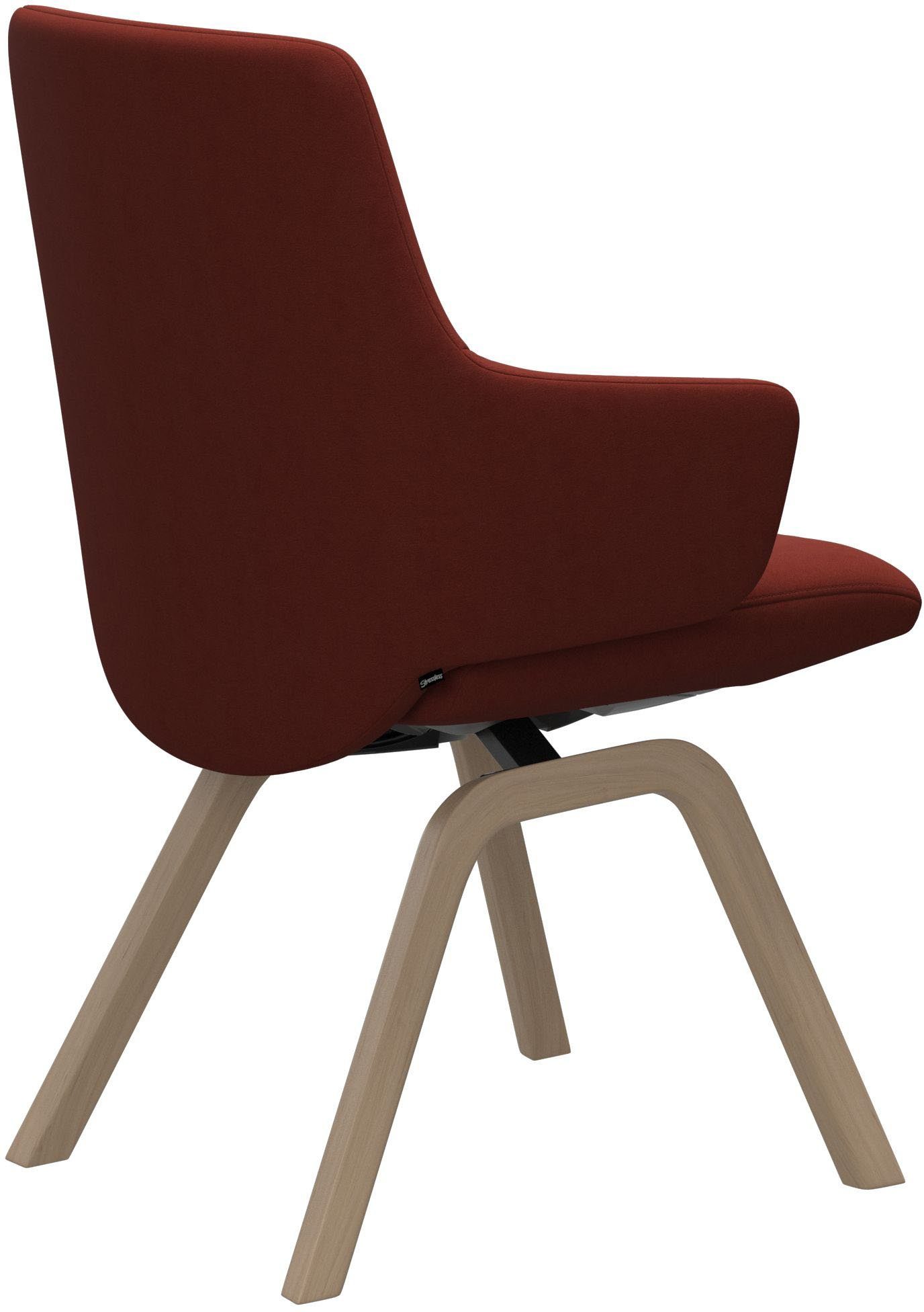 Stressless® Polsterstuhl Laurel, Low Back mit Armlehne, Größe L, mit schräggestellten Beinen in Walnuss