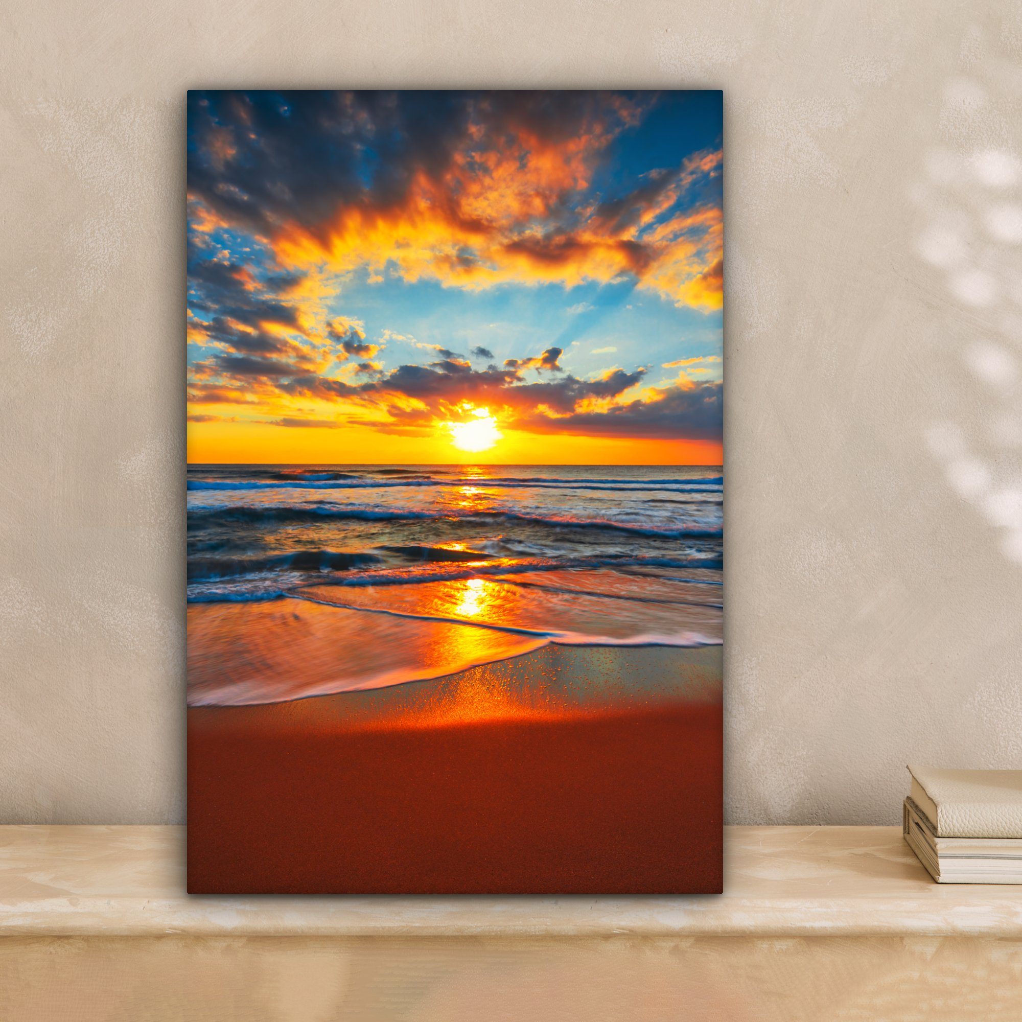 OneMillionCanvasses® Leinwandbild Meer - Sonnenuntergang - günstig online kaufen