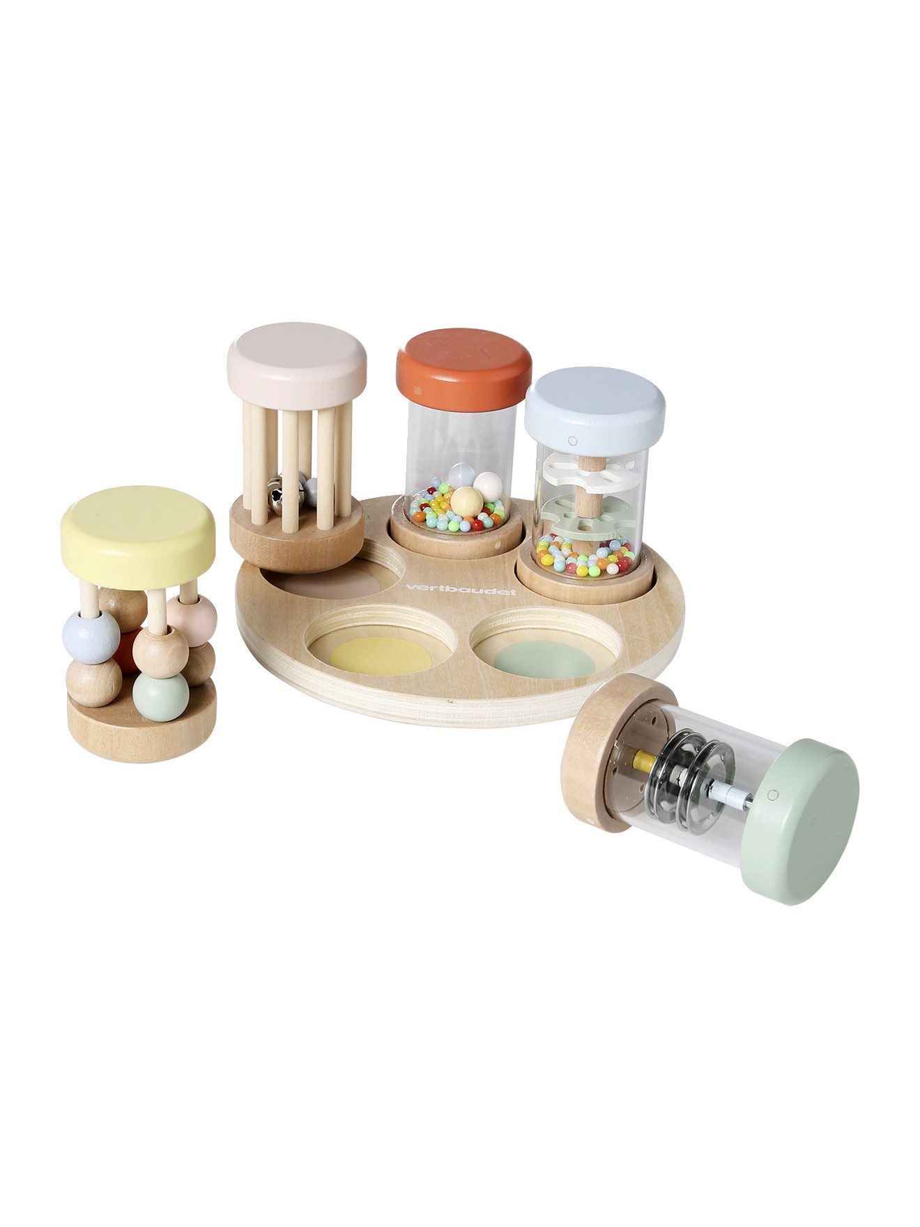 vertbaudet Spielzeug-Musikinstrument 5er-Set musikalische Baby Rasseln aus günstig online kaufen