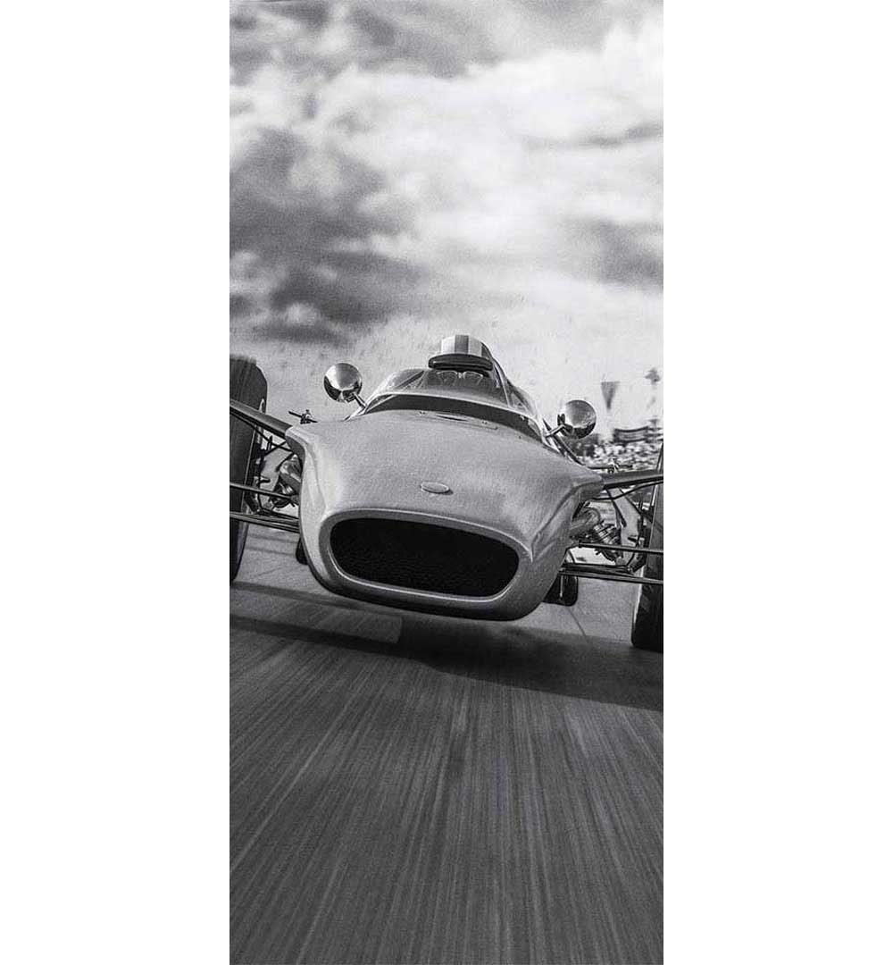 Thumbnail - MyMaxxi Dekorationsfolie Türtapete Türposter Türfolie selbstklebend Alter Rennwagen Front Folie, (Klebefolie Tür aufgero...