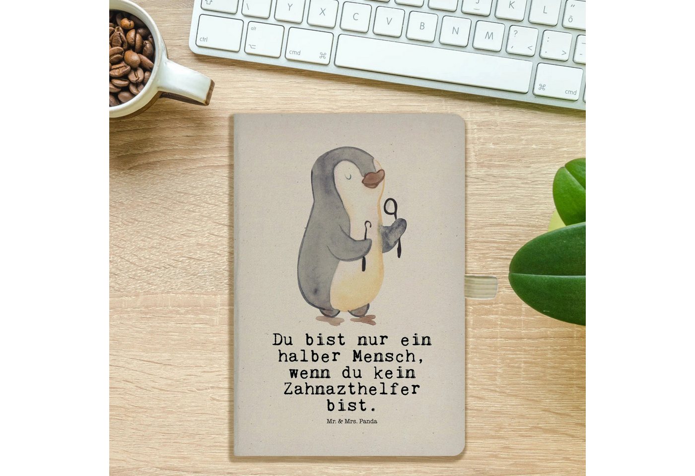 Thumbnail - Mr. & Mrs. Panda Notizbuch Zahnarzthelfer Herz - Transparent - Geschenk, Bullet Journal A5, Firm Mr. & Mrs. Panda, Kreat...