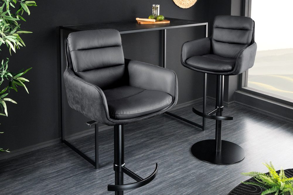 riess-ambiente Barhocker BIG GEORGE dunkelgrau / schwarz · Tresenstuhl mit günstig online kaufen