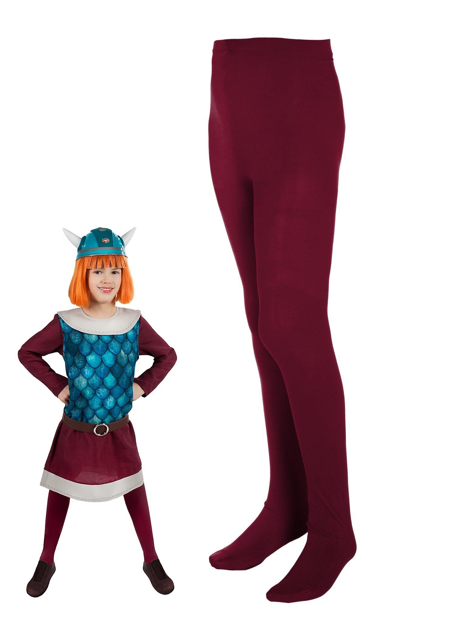 Maskworld Strumpfhose Wickie Strumpfhose für Kinder (1 St) Die passende Strumpfhose für den kleinen Wikinger - original lizenzie