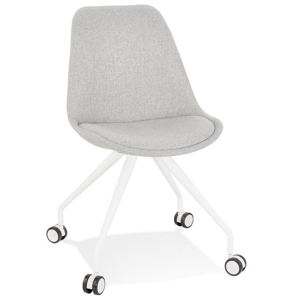 KADIMA DESIGN Bürostuhl NEREUS Modern Stuhl Textile Grau (grey,white) 60