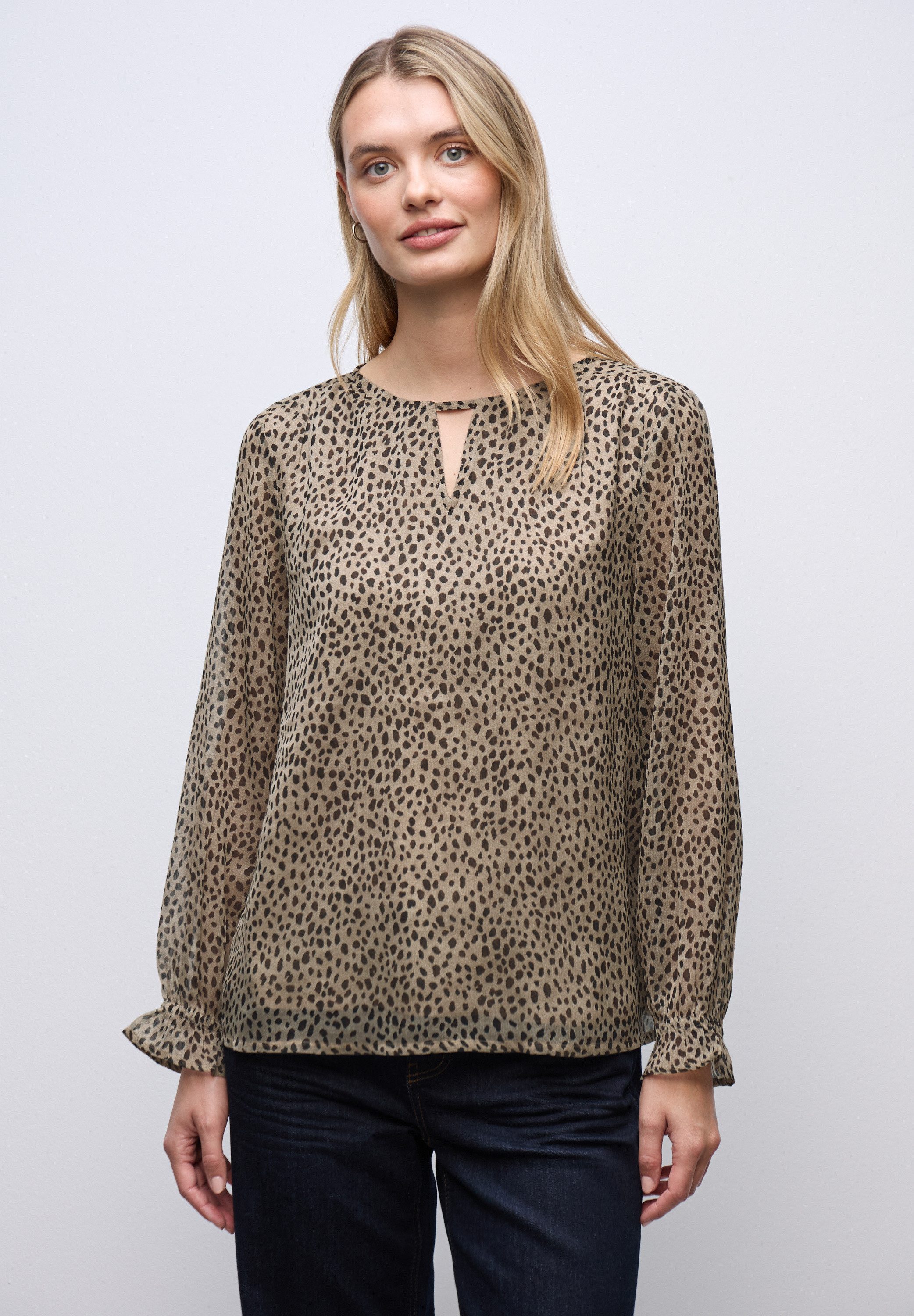 STREET ONE Langarmbluse mit Leomuster günstig online kaufen