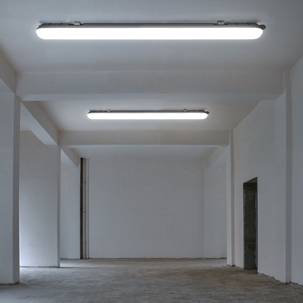 V-TAC LED Deckenleuchte, LED-Leuchtmittel fest verbaut, Neutralweiß, Deckenlampe Wannenleuchte Industrielampe IP65 LED Röhre neutralweiß 2x