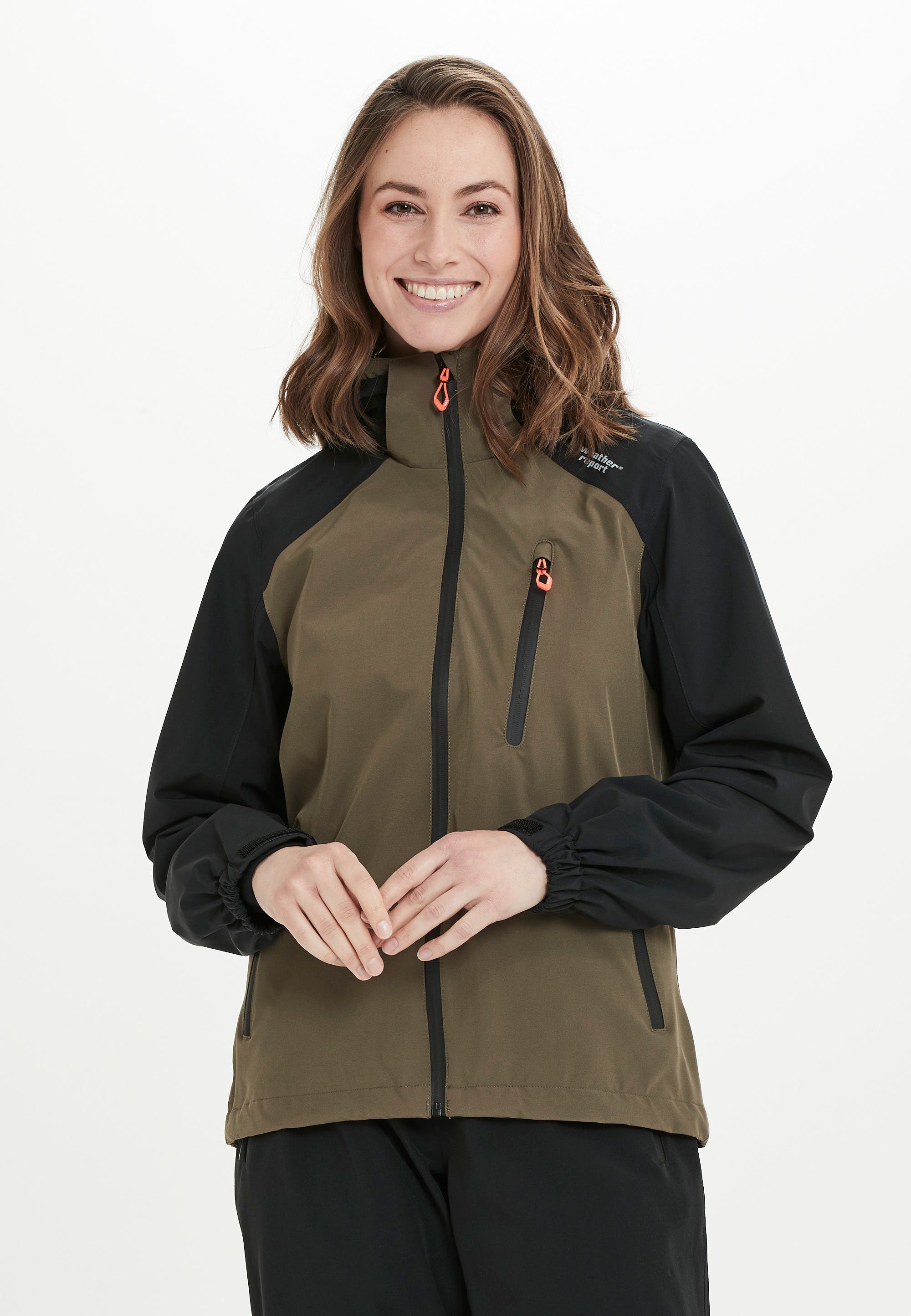 WEATHER REPORT Outdoorjacke CAMELIA W-PRO15000 wasserdichter mit khaki Beschichtung