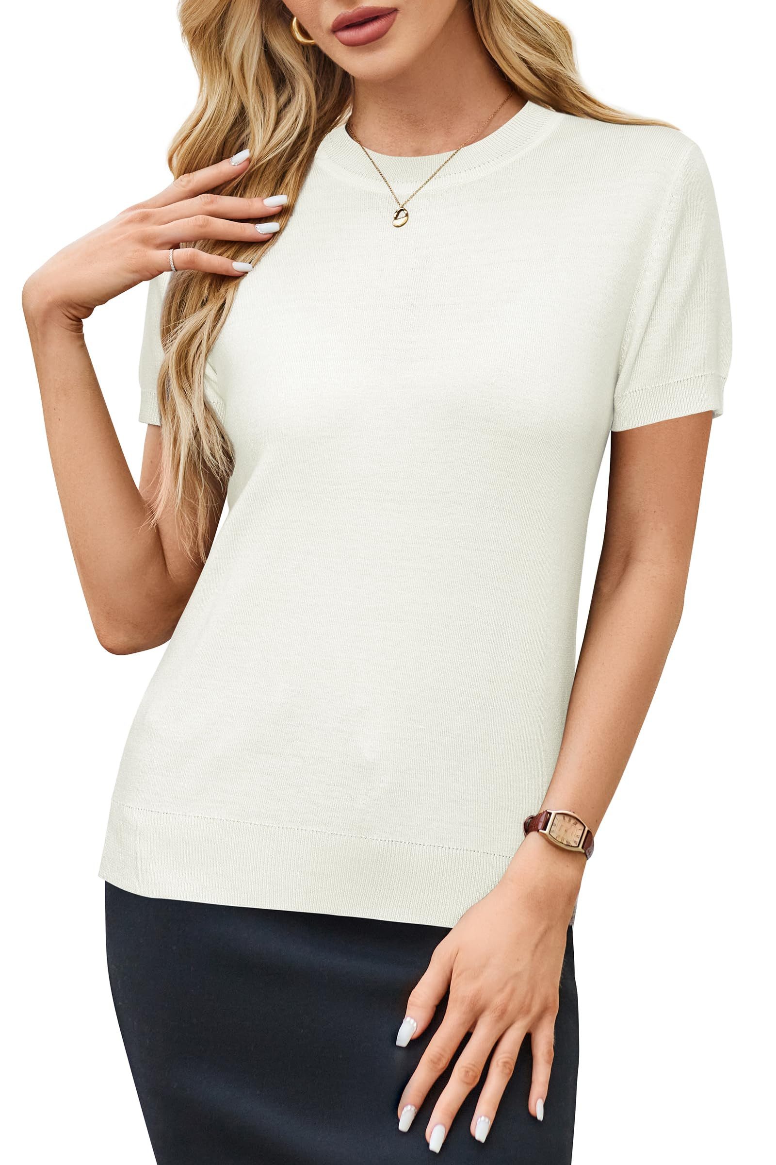 Arach&Cloz Strickpullover Damen Pullover Wolle Strickpullover Rundhals Stri günstig online kaufen