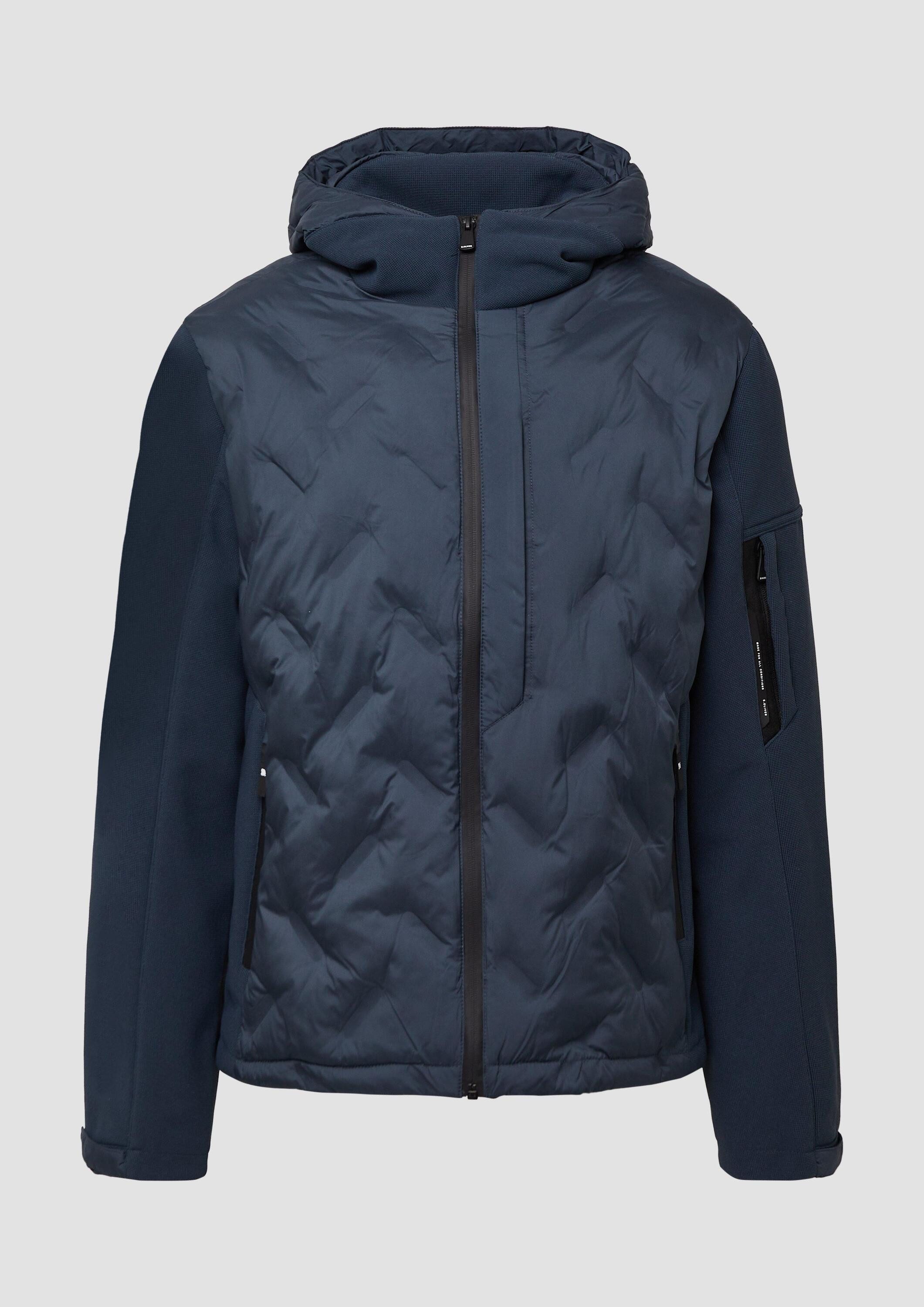 s.Oliver Funktionsjacke Outdoor-Jacke Hybrid-Jacke mit sportiven Details und Kapuze