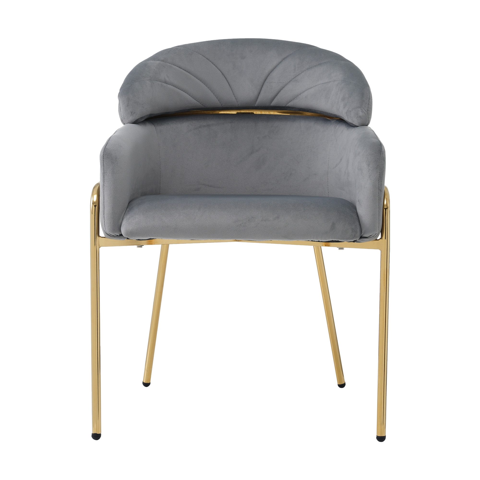 Flieks Polsterstuhl (1 St), Esszimmerstuhl Armlehnstuhl Schlaf-Wohnzimmerstuhl Schminkstuhl Samt