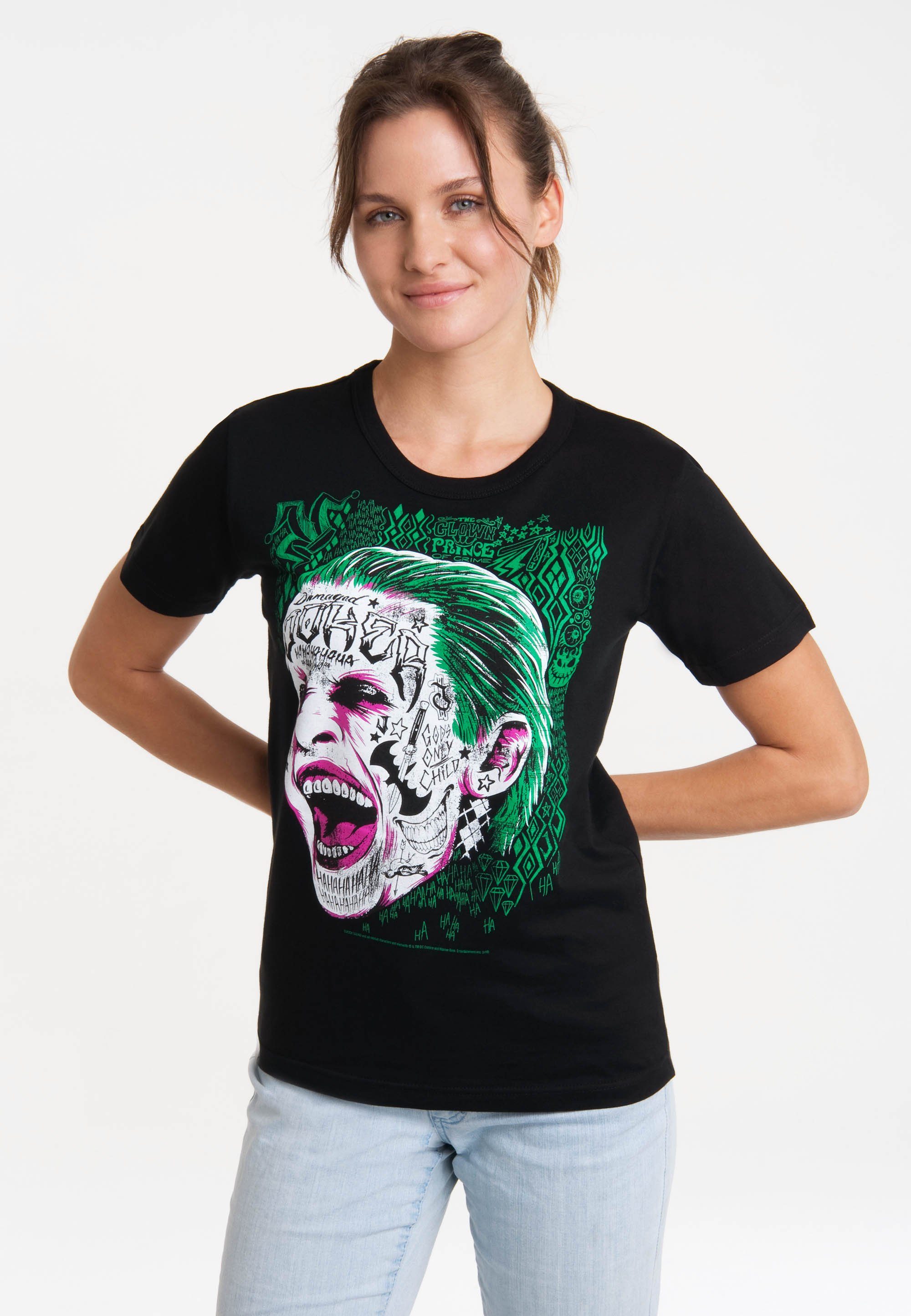 Joker LOGOSHIRT mit Suicide Squad Print T-Shirt lizenziertem -
