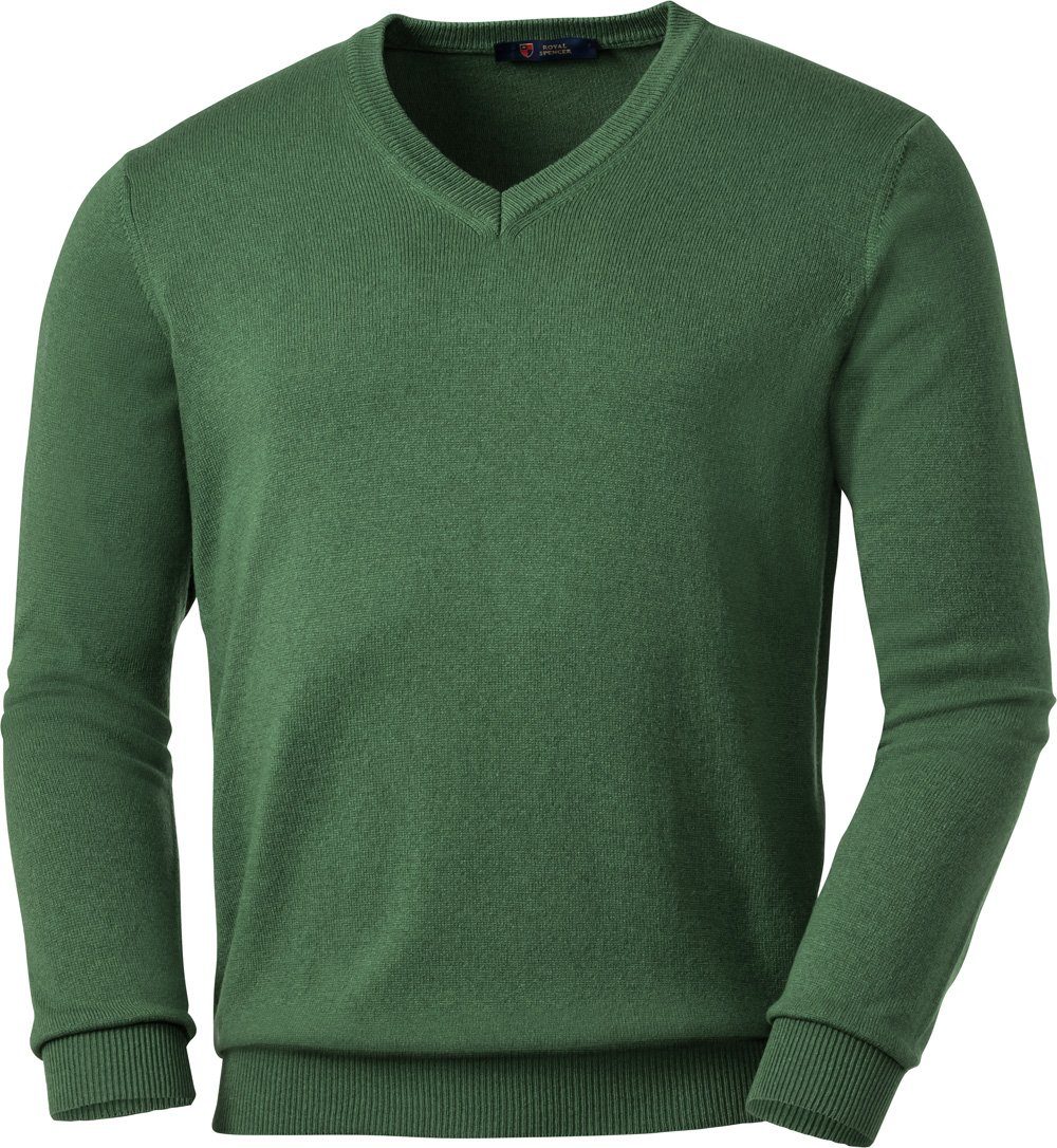 Royal Spencer V-Ausschnitt-Pullover mit Feinripp-Bündchen für günstig online kaufen