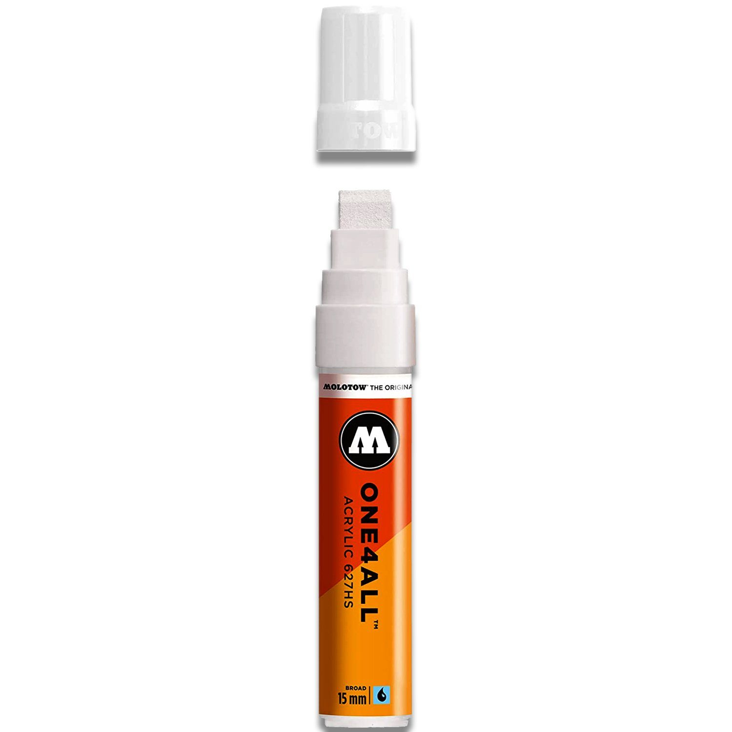 Signalweiß (1-tlg) Acrylmarker ONE4ALL Marker 627HS 15mm (Farbauswahl), Molotow MOLOTOW