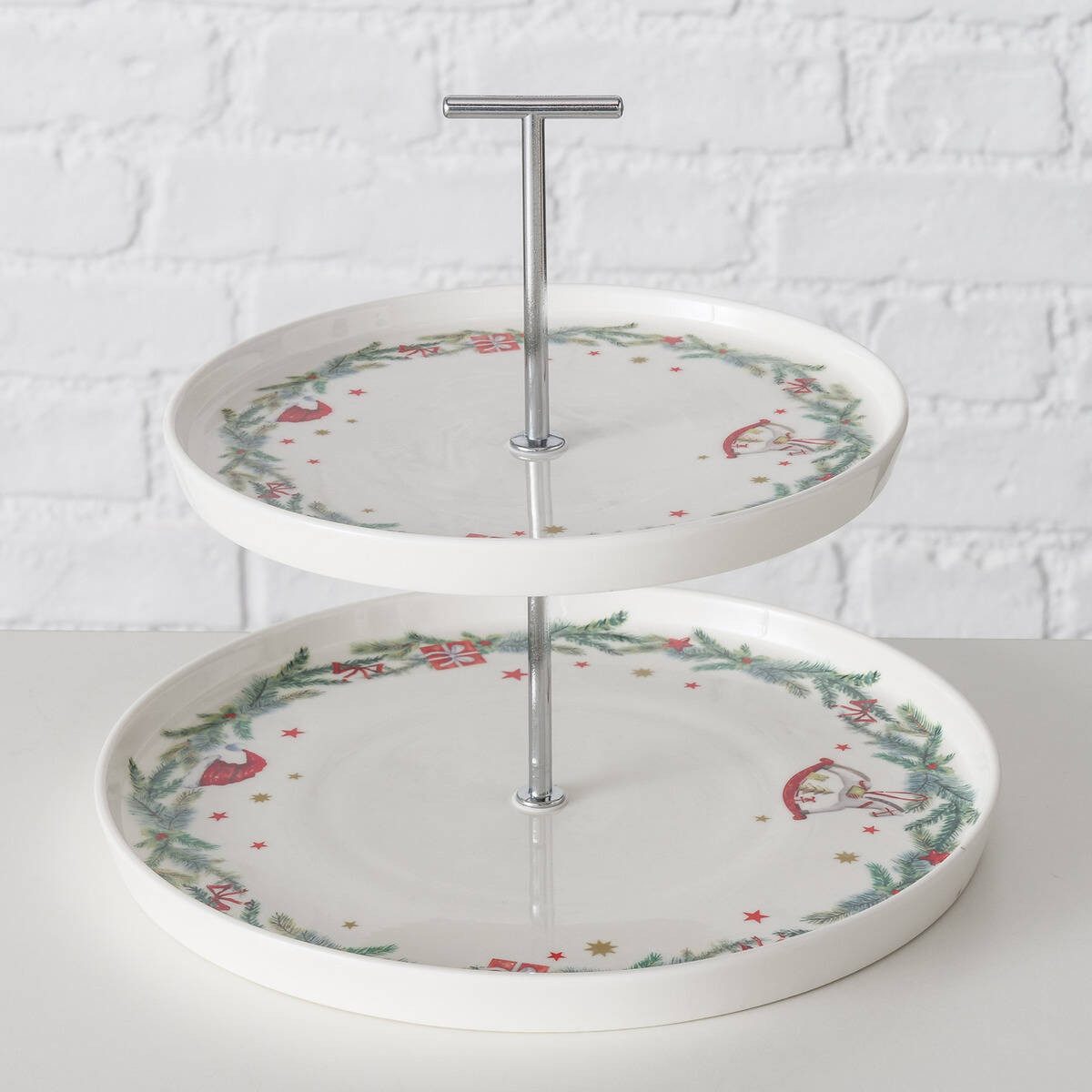 BOLTZE GRUPPE GmbH Etagere FLORENZA, Keramik, (1 Stk., einzeln), zweistöckige Etagere