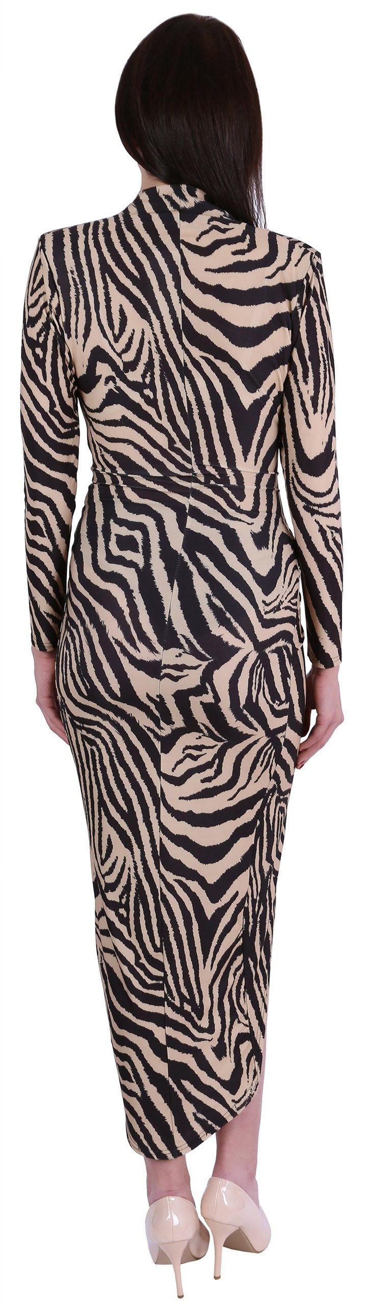 Sarcia.eu Maxikleid John Zack Angepasstes Kleid mit Tigerstreifen XL