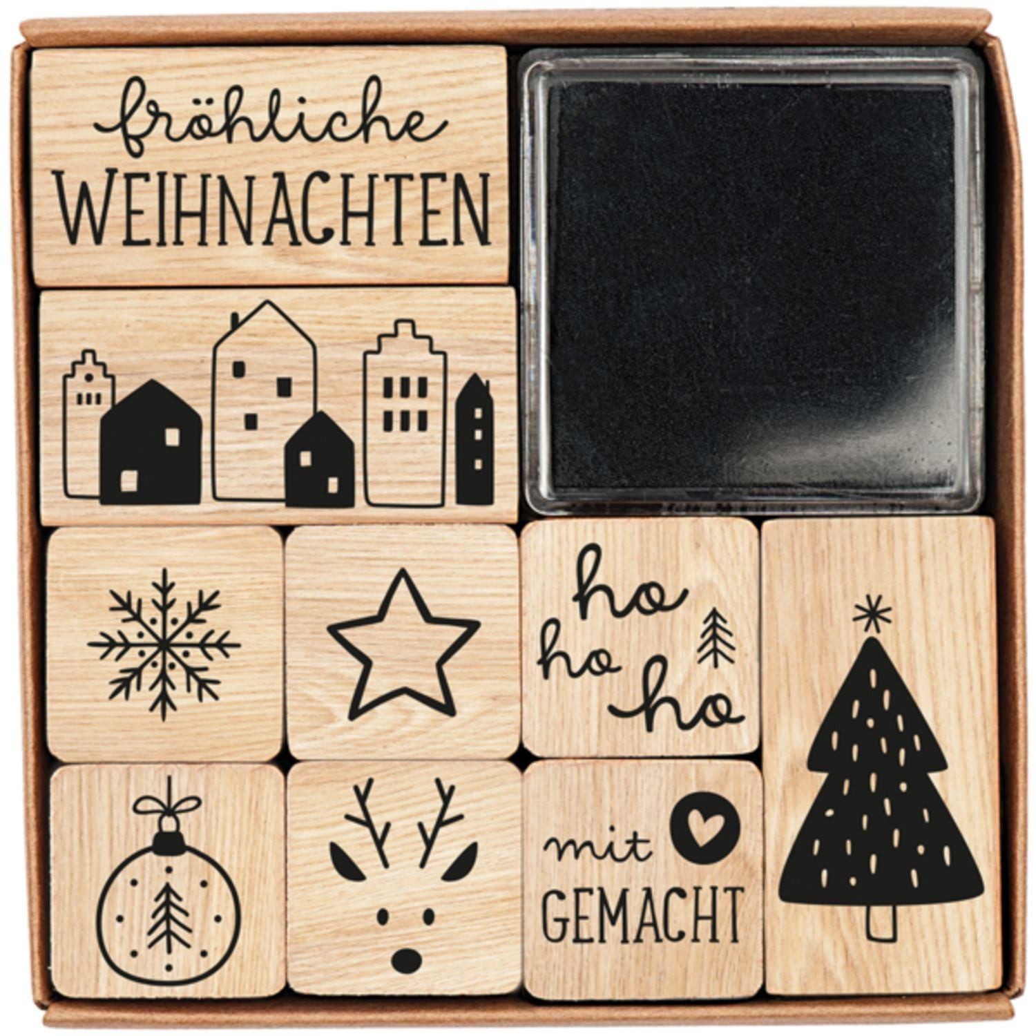 BRUNNEN Stempel Stempel-Set Weihnachten