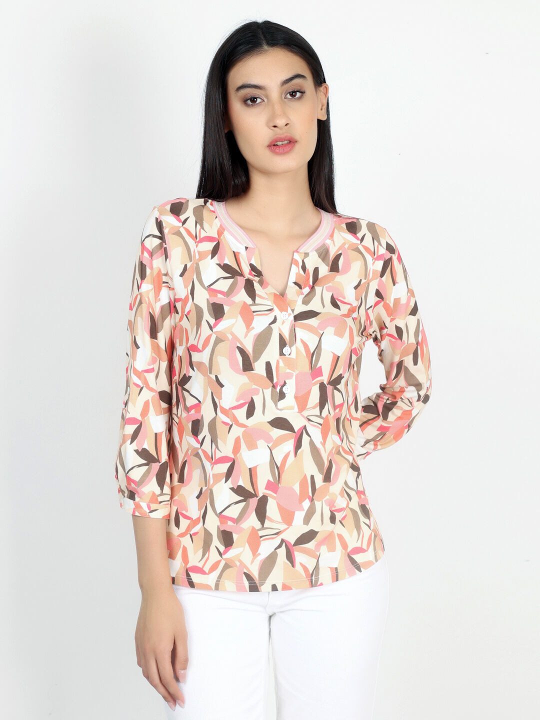 VICCI Germany Kurzarmbluse (1-tlg) Mit Tunikaausschnitt