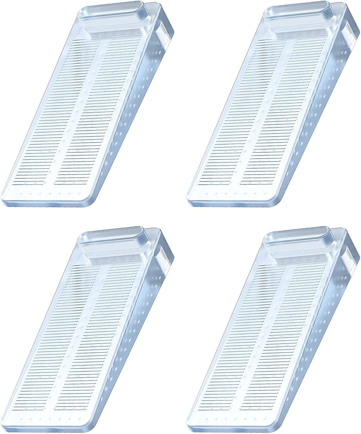FELIXLEO Fensterstopper Türstopper Yosemy 4 Stück Gummi Türkeil Transparent Rutschfest