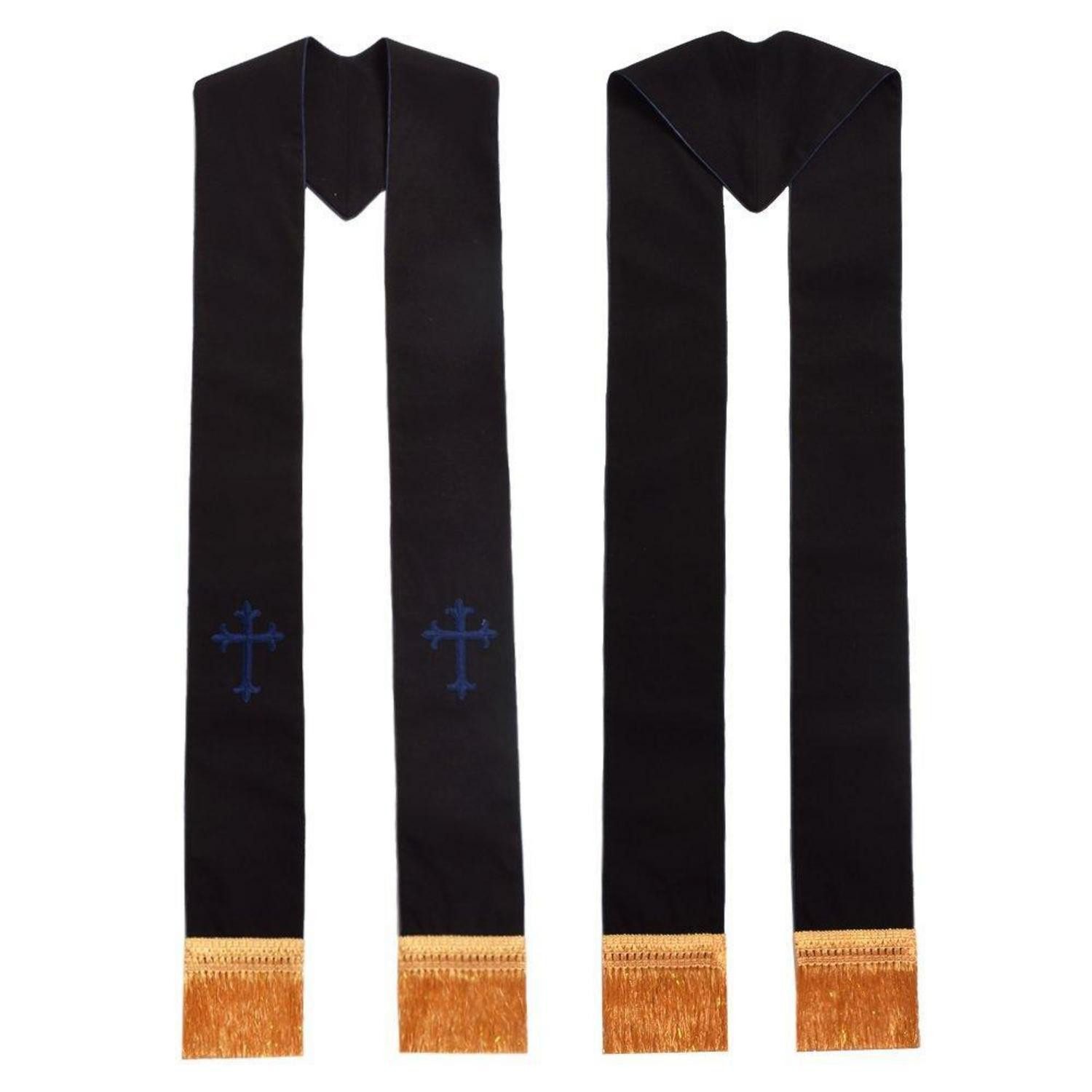 LuxusKollektion Schal Herren Schal weiß schwarz blau, (1-St)