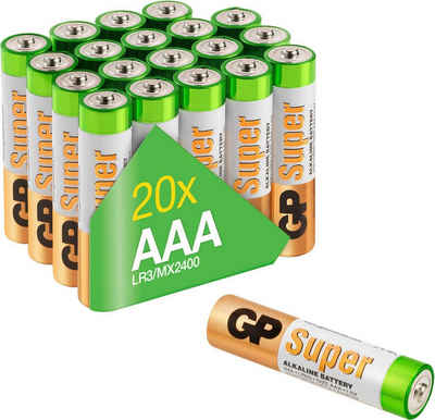 GP Batteries »Super Alkaline AAA« Batterie, (1,5 V, 20 St)