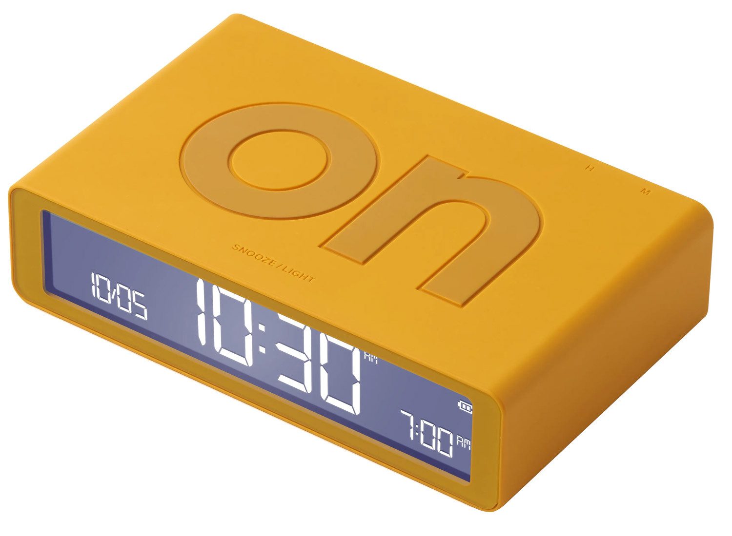 Lexon Quarzwecker Digital-Flip Classic Gelb