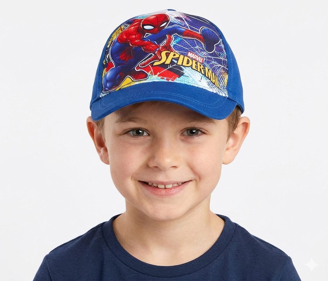Spiderman Baseball Cap SPIDERMAN Kinder Baseball Cap Schirmmütze Gr. 52 + 54 Spiderman Kindercap