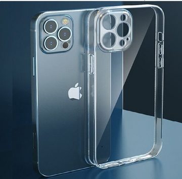 OLi Handyhülle Silikon Case mit 3X Schutzglas für iPhone 12/12 Pro mit Kamera Schutz 6,1 Zoll, Transparente 1X Cover, Hülle mit 3X Schutzglas