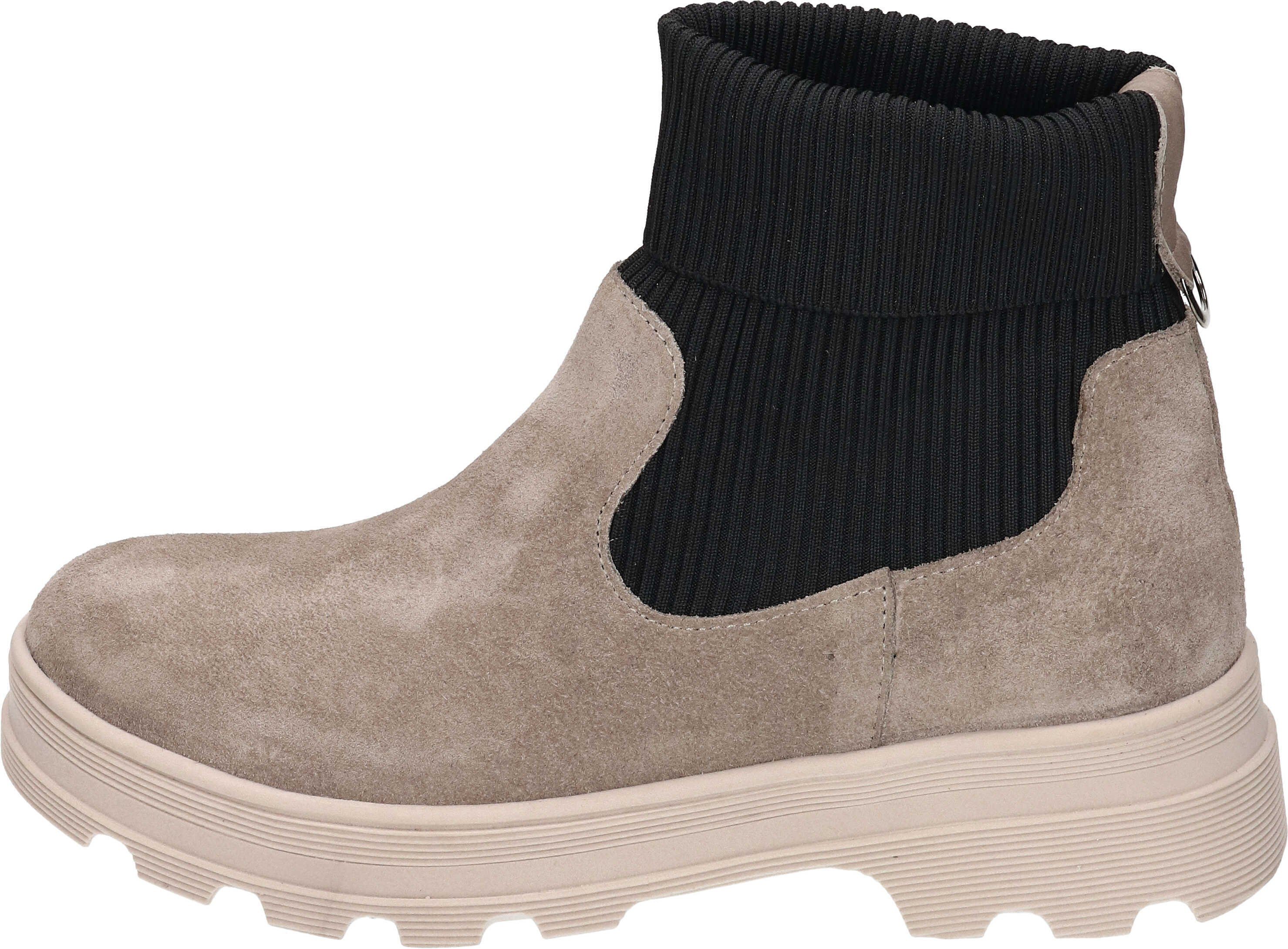 Stiefeletten aus Velours/Textil grau Piazza Schlupfboots