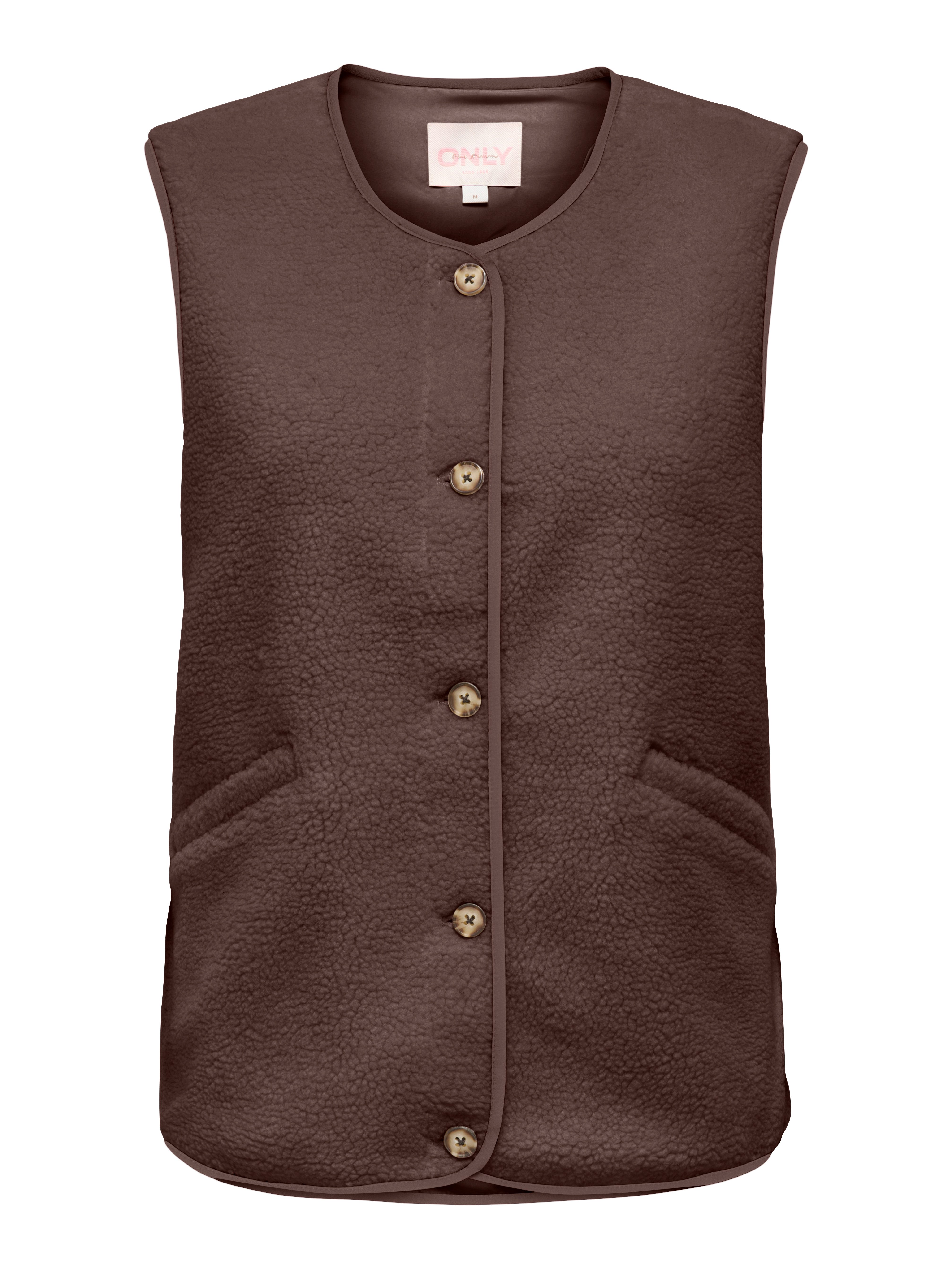 ONLY Plüschweste ONLBABY LIFE TEDDY VEST PNT CS Kunstfaser