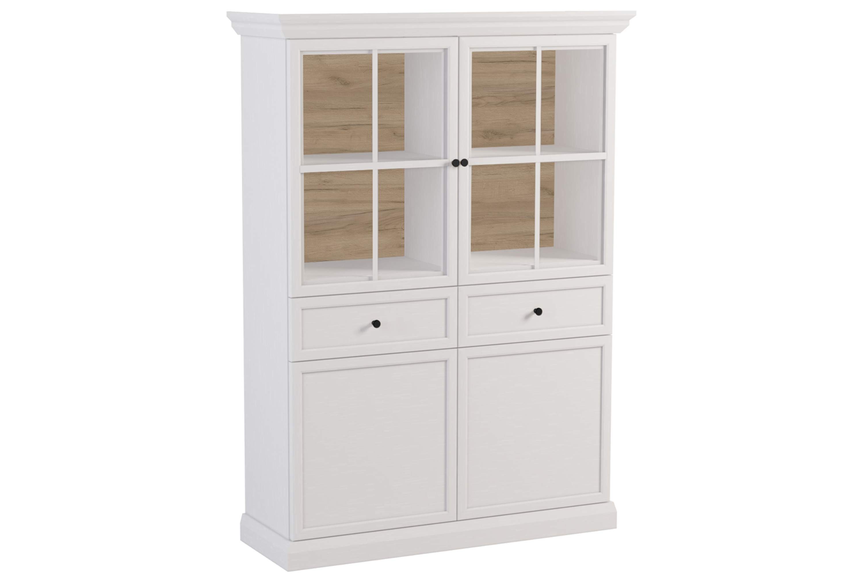 KONSIMO® Vitrine KATRIA Standvitrine, hergestellt in der EU, Türen mit Push-to-Open