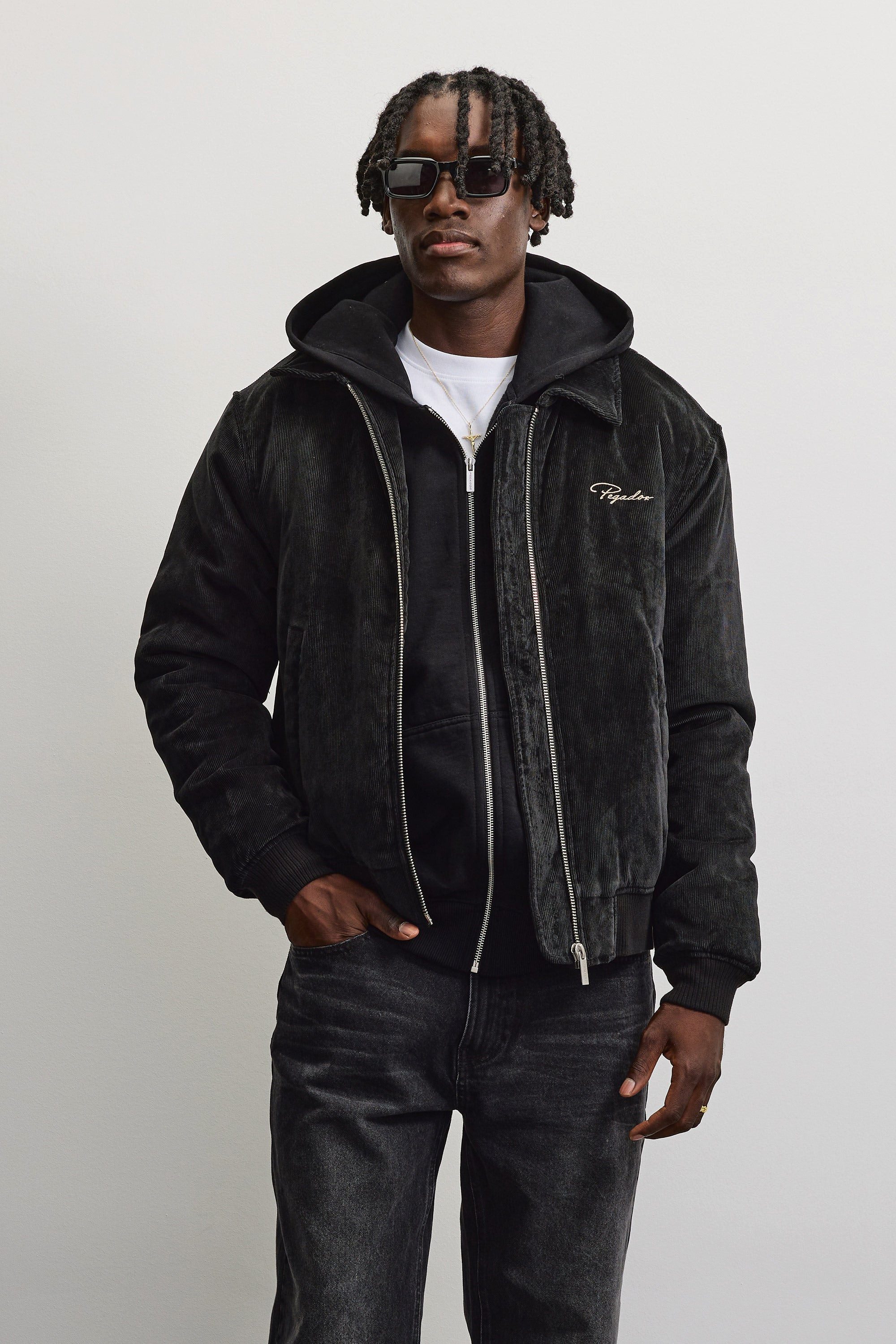 PEGADOR Bomberjacke CLUSONE CORD BOMBER JACKET Kunstfaser, regular fit