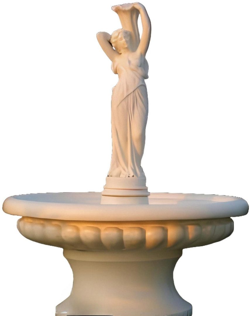 Xlmoebel Gartenbrunnen Eleganter Zierbrunnen mit detailreicher Figur für Garten und Teich, (Artikel PETRA NOEMI), Hergestellt in Europa