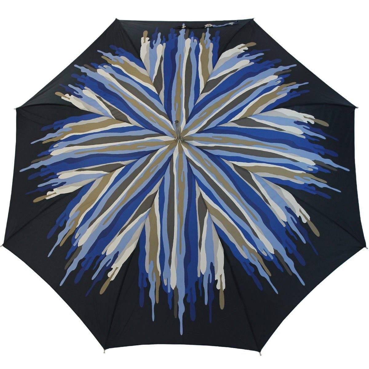 extravagant für Schirm besondere Auf-Automatik, Auftritt den Langregenschirm großen der bedruckter blau doppler® Damenschirm