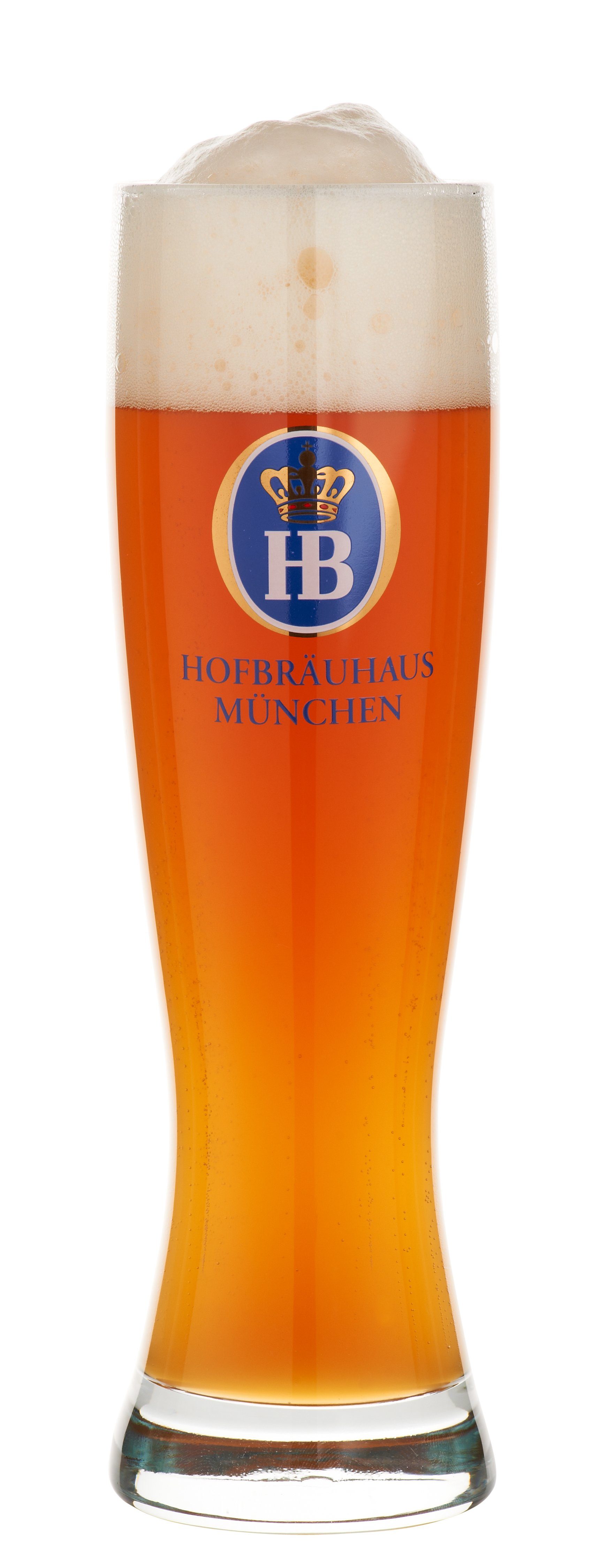 Hofbräuhaus München Bierglas Weißbierglas "Elegante" 0,5 L, Glas, spülmaschinenfest, stabil, langlebig