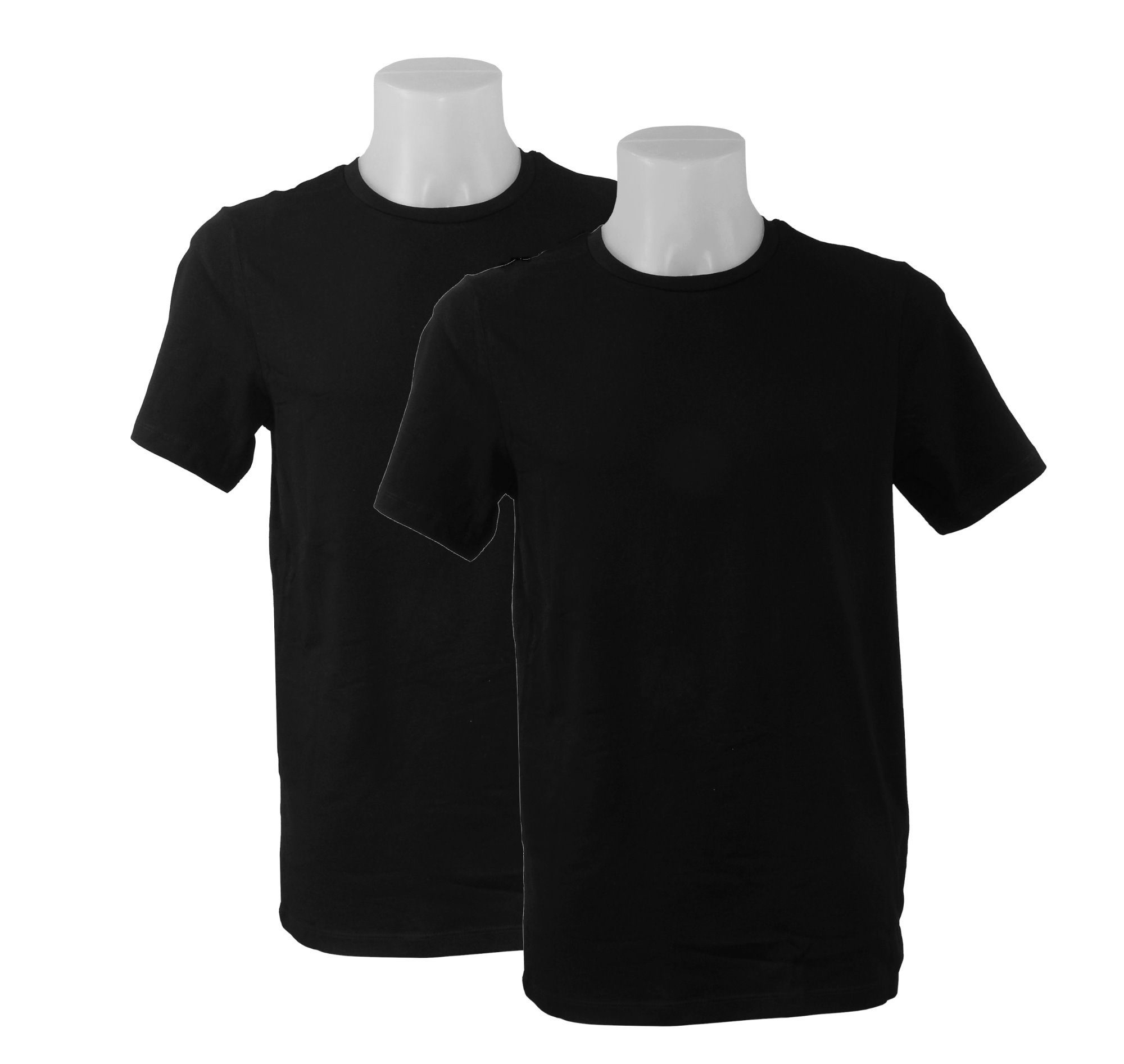 PRODUKT T-Shirt Herren Basic 2er Pack BIO Baumwolle Kurzarm Shirt Rundhals Doppelpack schwarz