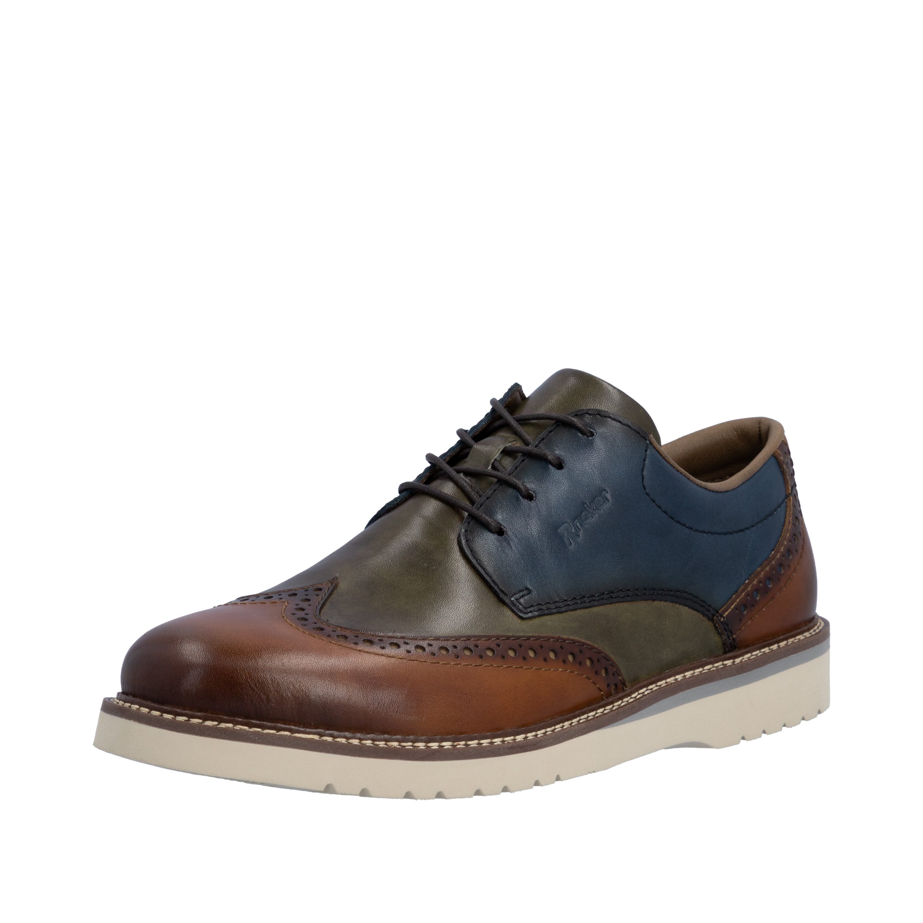 Rieker Schnürschuh Schnürschuh, Business-Schnürer, Lyralochung, in bequemer Form
