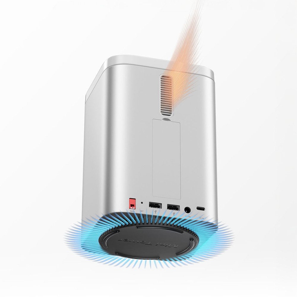 ORICO Festplatten-Dockingstation Orico MiniTower HDD Dockingstation bis 56 TB Silber