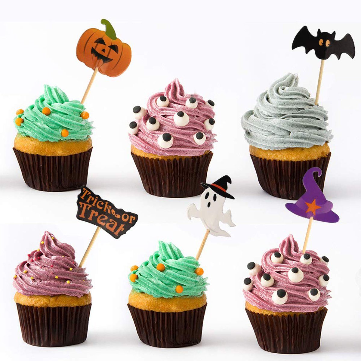 Cupcake Markierungsfahnen Topper Dekoobjekt Halloween Halloween Jormftte Zahnstocher