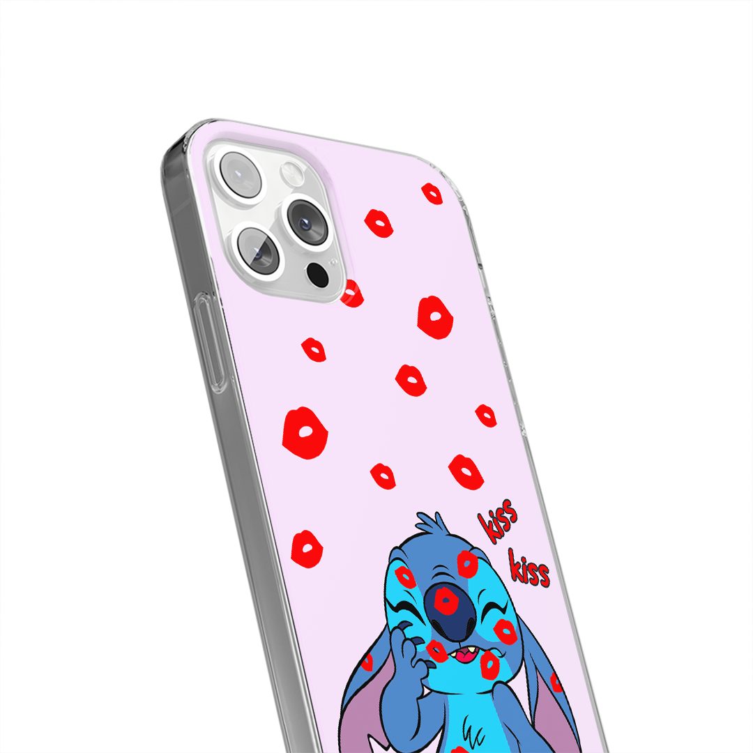 Disney Bumper Handyhülle Stitch-017 Disney Full Print Pink