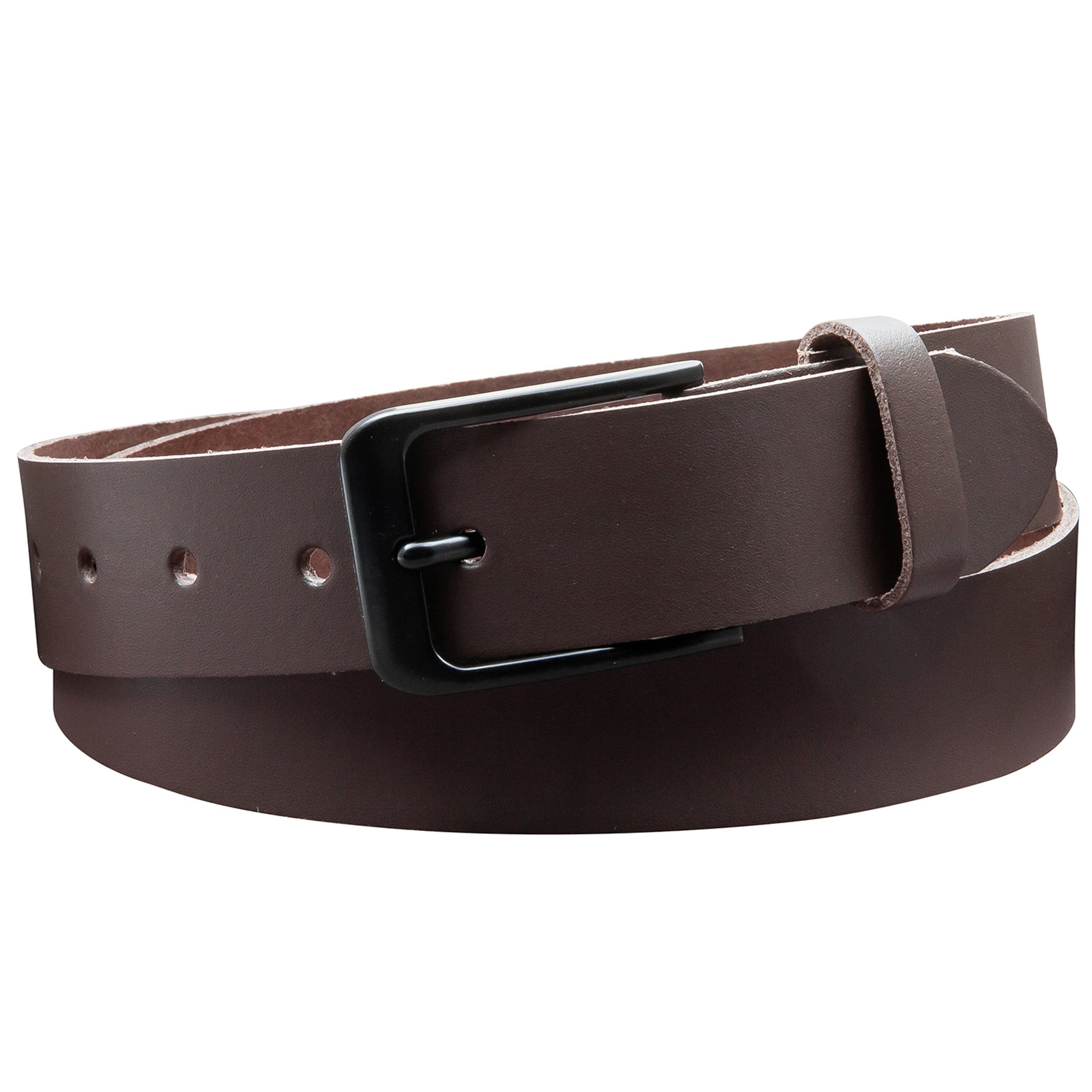 COLOGNEBELT Ledergürtel OM412-SL-Dunkelbraun MADE IN GERMANY, Dunkelbraun Kürzbar, 100 % Echtleder, Unisex