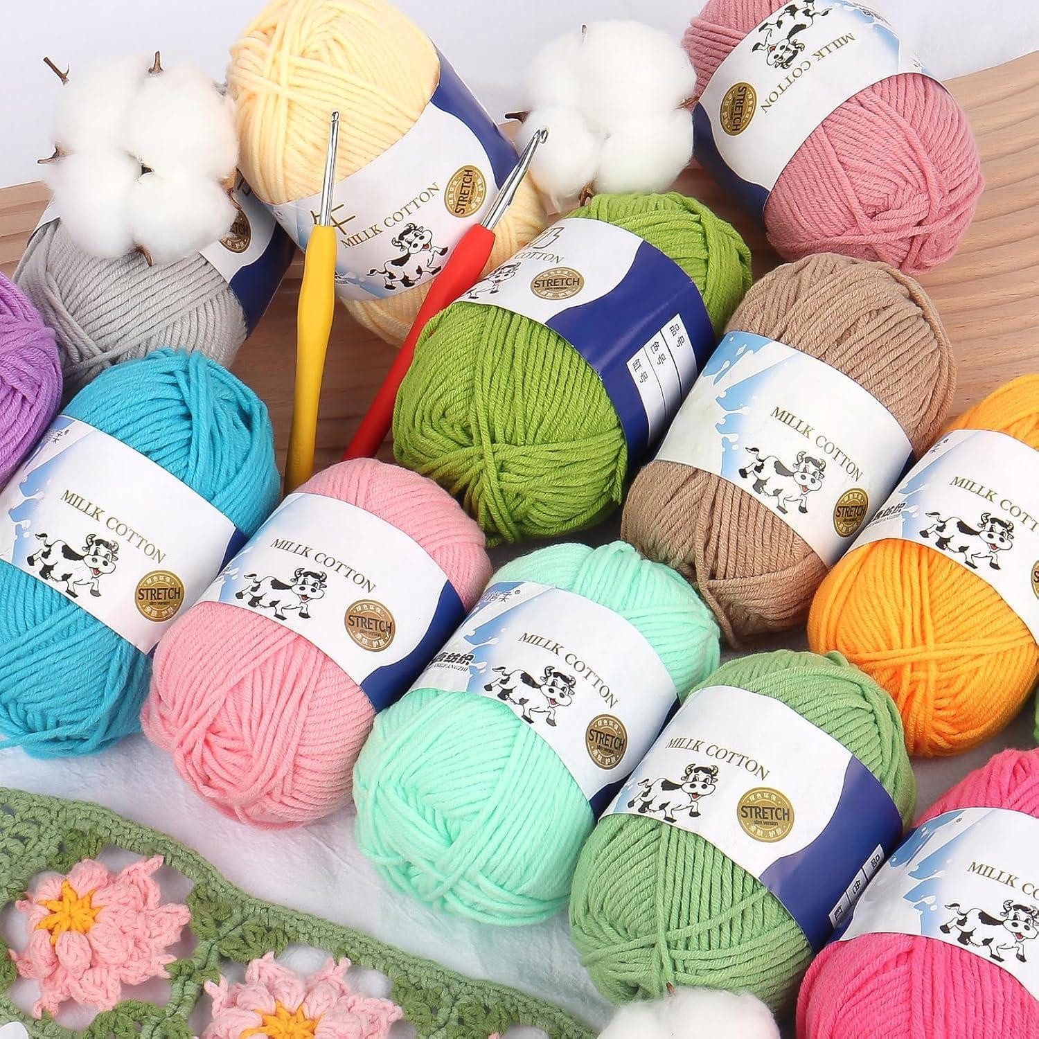 LuxusKollektion Häkelnadeln Häkelgarn Baumwolle Polyacryl 5Ply 200g Amigurumi Puppen Gold