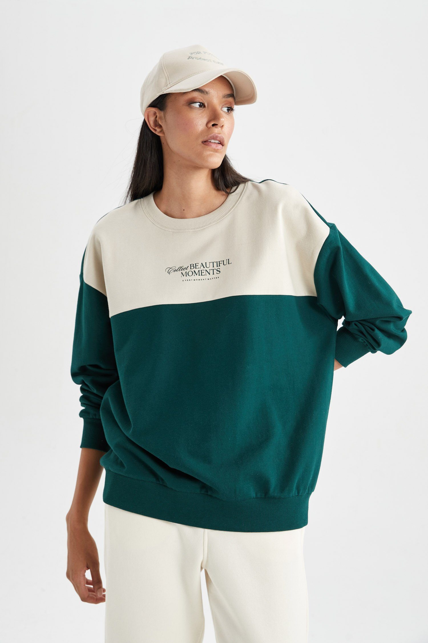 Sweatshirt Sweatshirt FIT Damen DeFacto RELAX